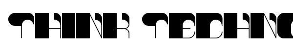Think Techno font preview